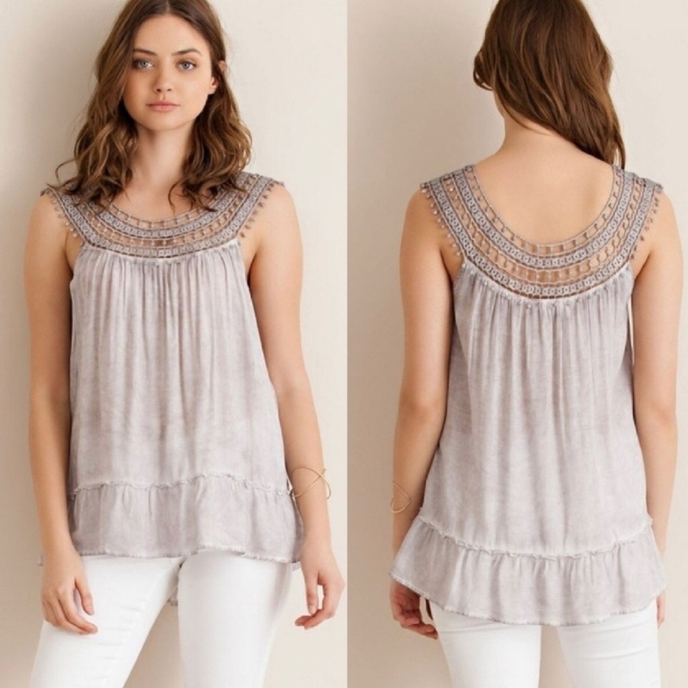 SPRING | 🦋Lace Yoke Top